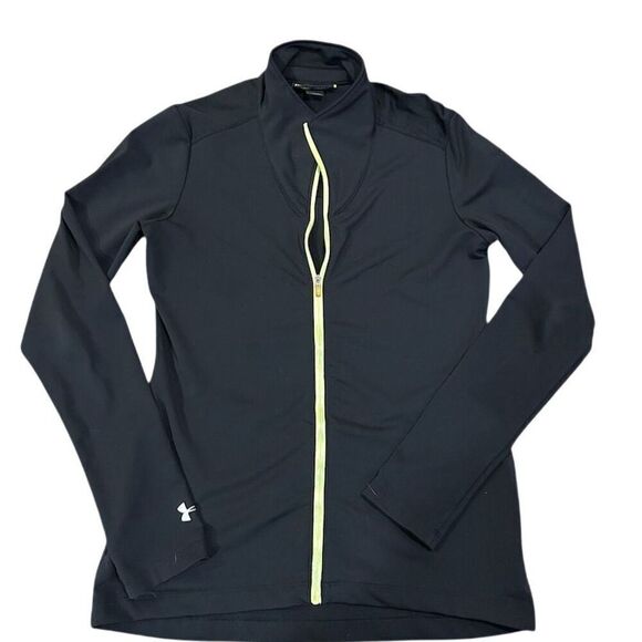 Under Armour Women's Full Zip Black Jacket Size S Standard Casual Long Sleeve - Picture 1 of 7